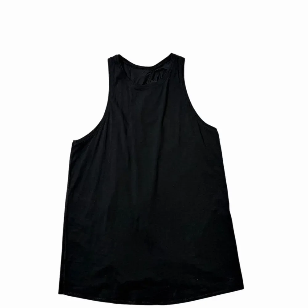 Lululemon Women's Open Back Tank Top Black Size L Casual Summer - Picture 1 of 10